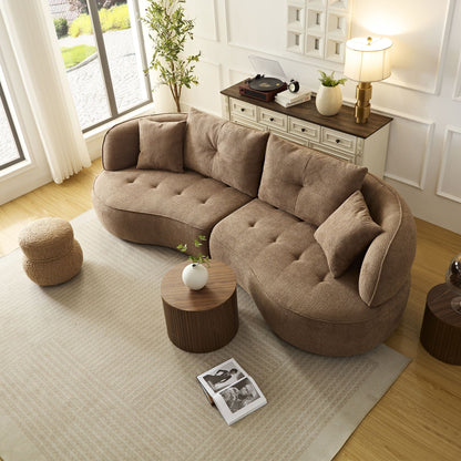 Modular Sofa, Durable Fabric, Solid Wood Frame, High Density Sponge Padding, Seating For 4 - Camel