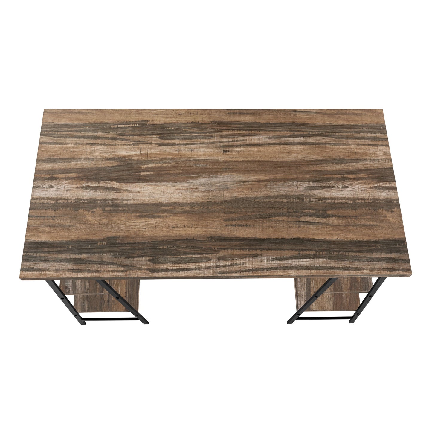 Computer Desk For Home Office, Laptop, Storage Shelves, Contemporary & Modern - Brown