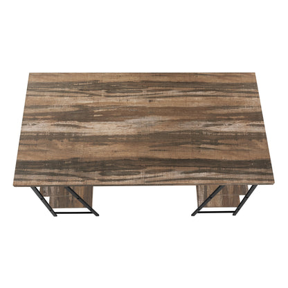 Computer Desk For Home Office, Laptop, Storage Shelves, Contemporary & Modern - Brown