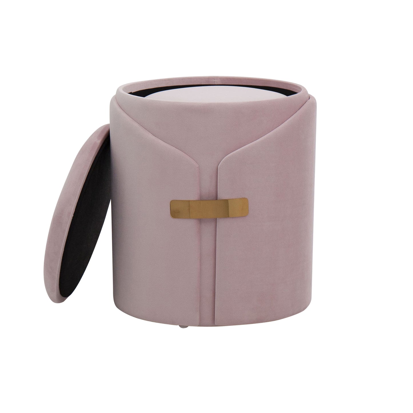 Dahlia - Contemporary / Glam Nesting Ottoman Set - Blush Pink
