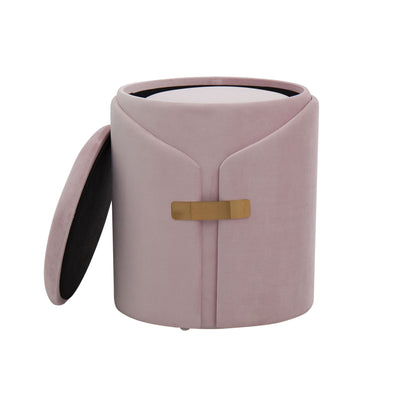 Dahlia - Contemporary / Glam Nesting Ottoman Set - Blush Pink