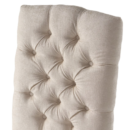 Harriet - Tufted Dining Chairs Upholstered With Solid Wood Frame (Set of 2) - Ivory