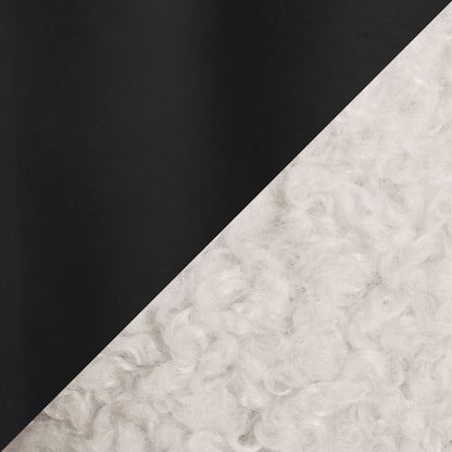 Braided Matisse - Queen Size Headboard - Black / Cream Sherpa