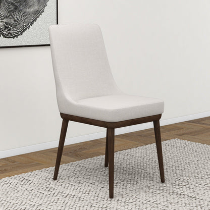 Kate - Mid-Century Modern Dining Chair (Set of 2) - Fabric - White