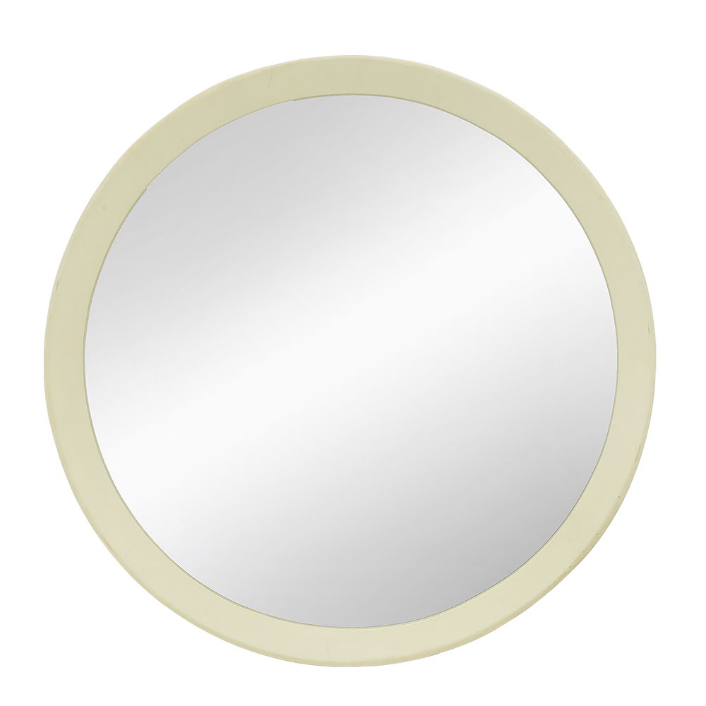 Transitional Decor Style Mango Wood Wall Mirror Wall Decor With Frame Of Solid Mango Wood For Bathroom, Entryway Console Lean Against Wall - Cream
