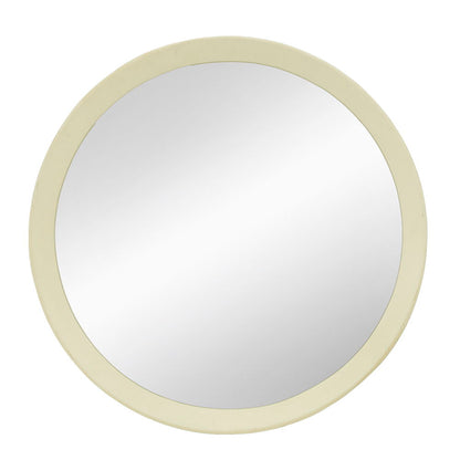 Transitional Decor Style Mango Wood Wall Mirror Wall Decor With Frame Of Solid Mango Wood For Bathroom, Entryway Console Lean Against Wall - Cream