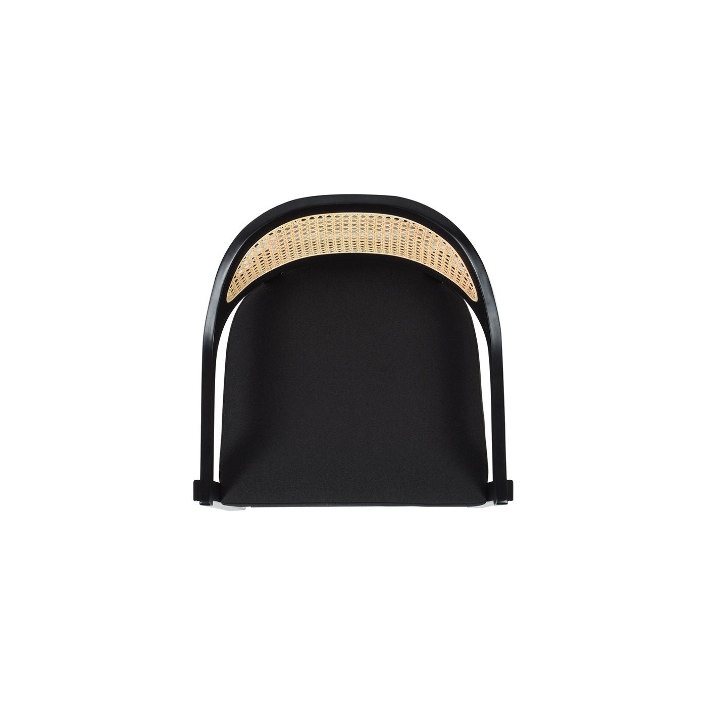 Americana - Mid-Century Modern Cane Back Bar Stool - Jet Black