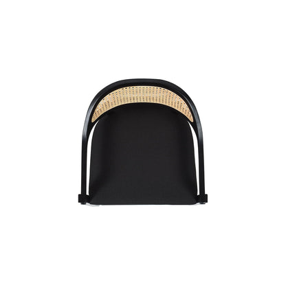 Americana - Mid-Century Modern Cane Back Bar Stool - Jet Black