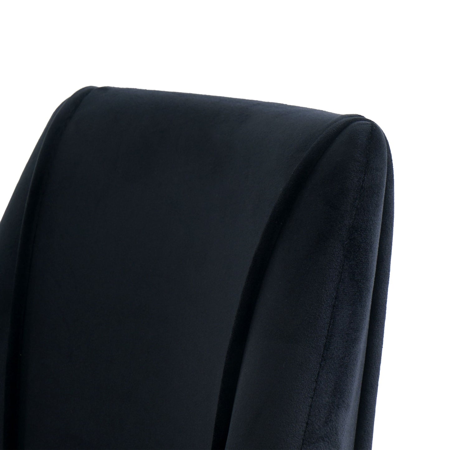 Modern Velvet Dining Chair With Chrome Metal Legs For Home And Office (Set of 4) - Black