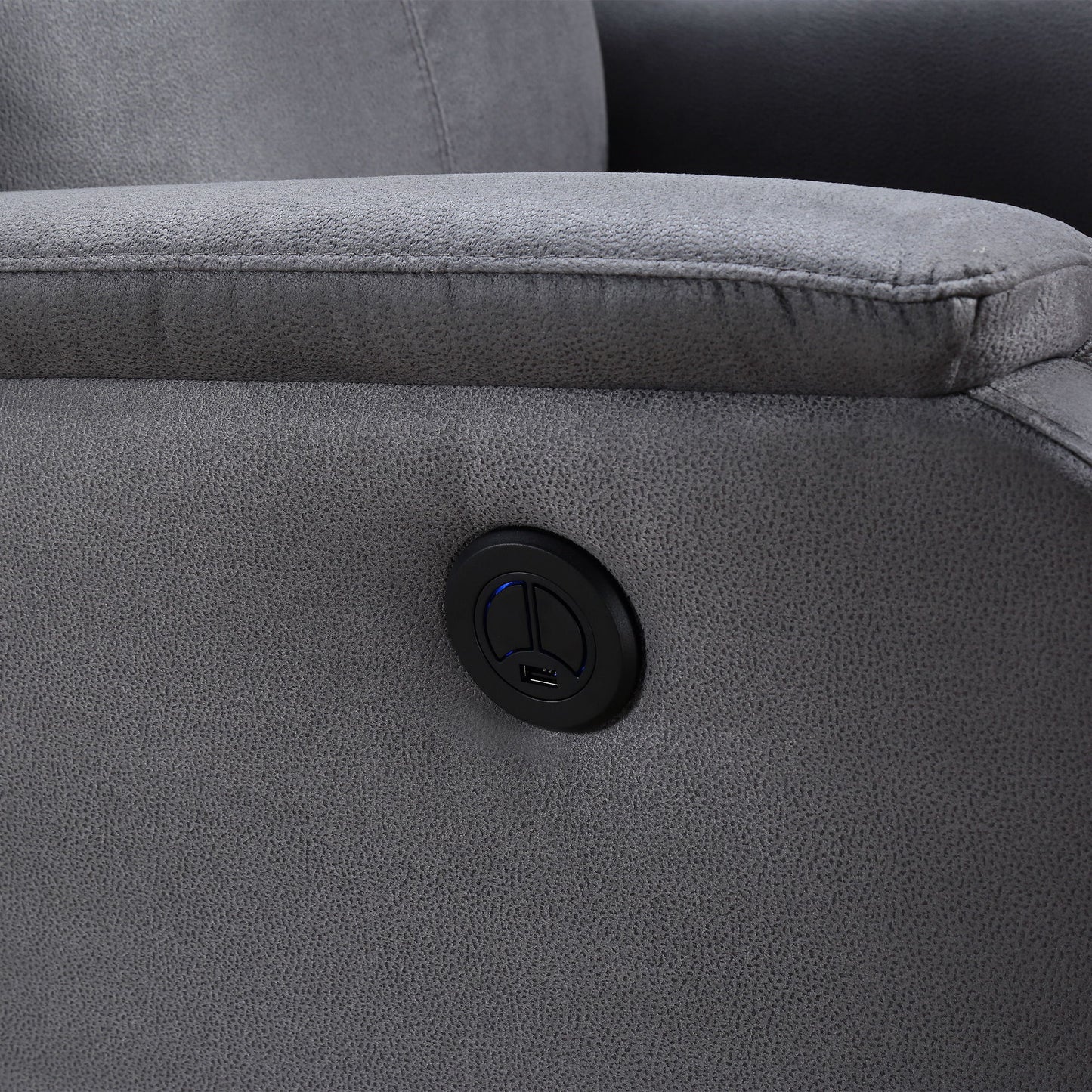 Power Recliner Chair With USB Charge Port, Recliner Single Chair - Gray