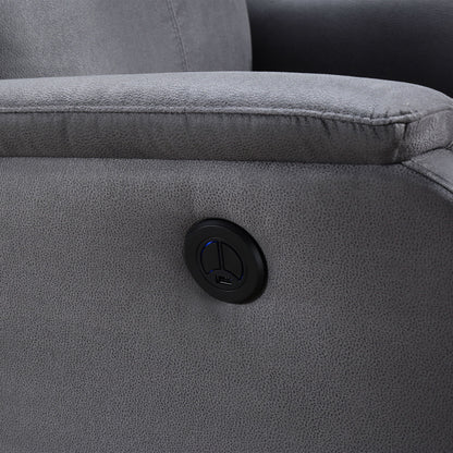 Power Recliner Chair With USB Charge Port, Recliner Single Chair - Gray