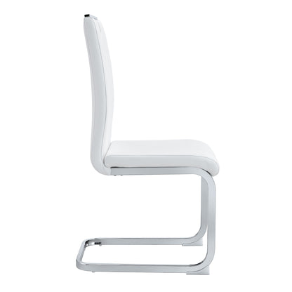 (Set of 4) Material Bow Shaped Chairs Adding Fashion To Minimalist And Contemporary Home Styles - White