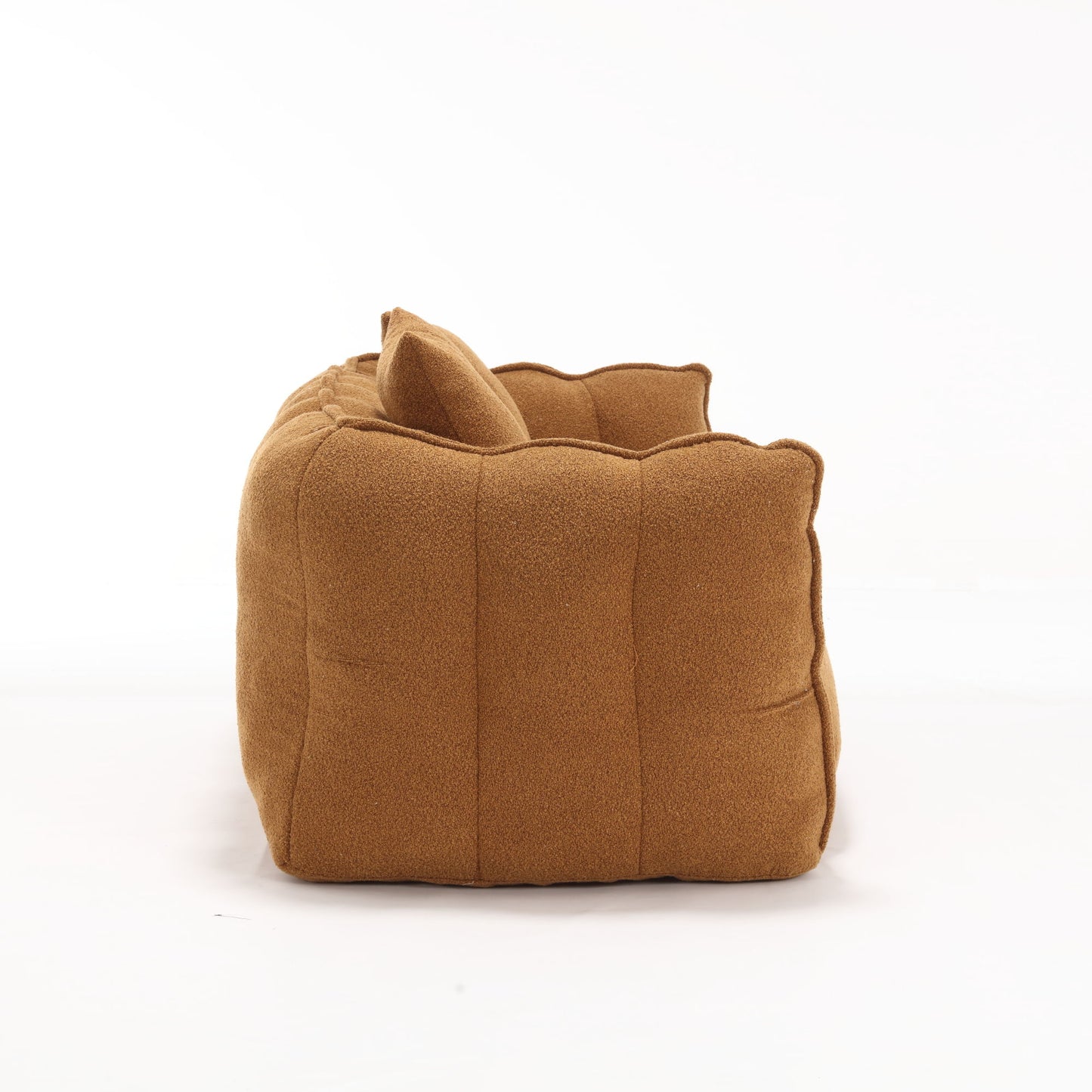 Soft Beanbag Chair With High Resilience Foam Core For Two People - Yellow
