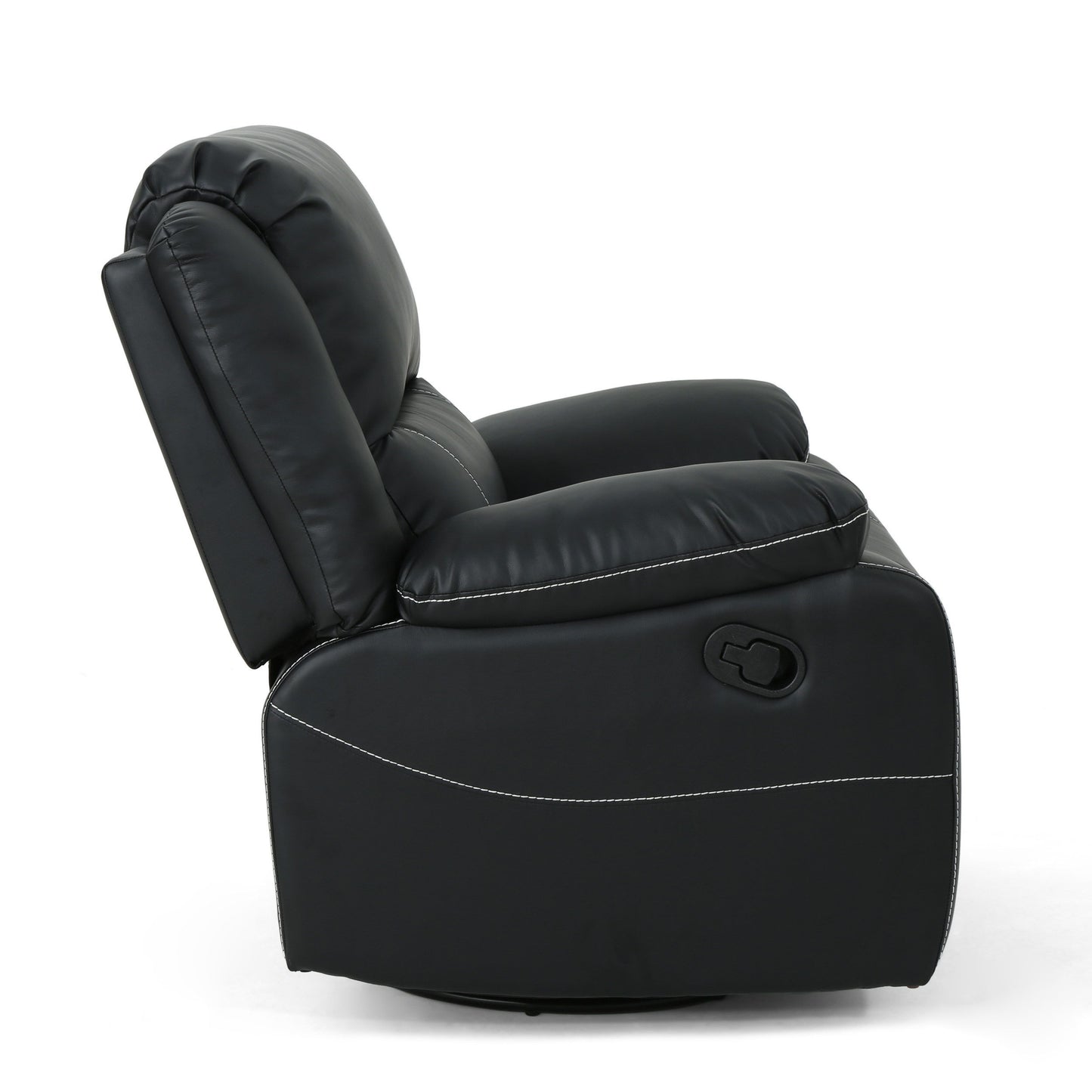 Wide Manual Swivel Standard Recliner - Black