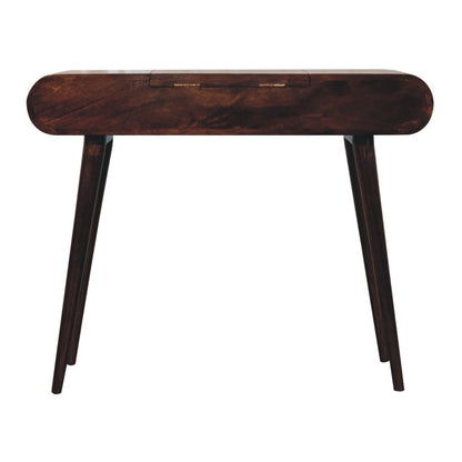 Dressing Table With Foldable Mirror - Walnut