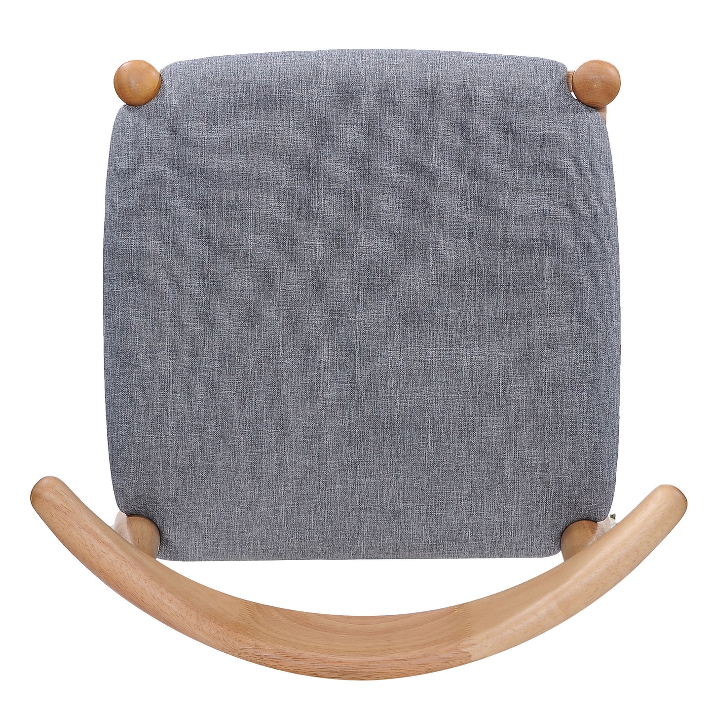Candescent - Dining Chair With Curved Back And Wood Frame (Set of 2) - Gray