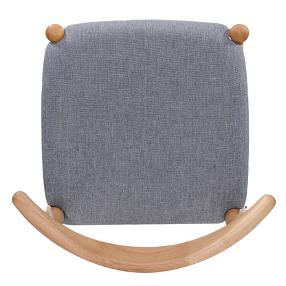 Candescent - Dining Chair With Curved Back And Wood Frame (Set of 2) - Gray