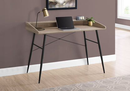 Computer Desk For Home Office, Laptop, Storage Shelves, Contemporary Versatile Placement - Taupe