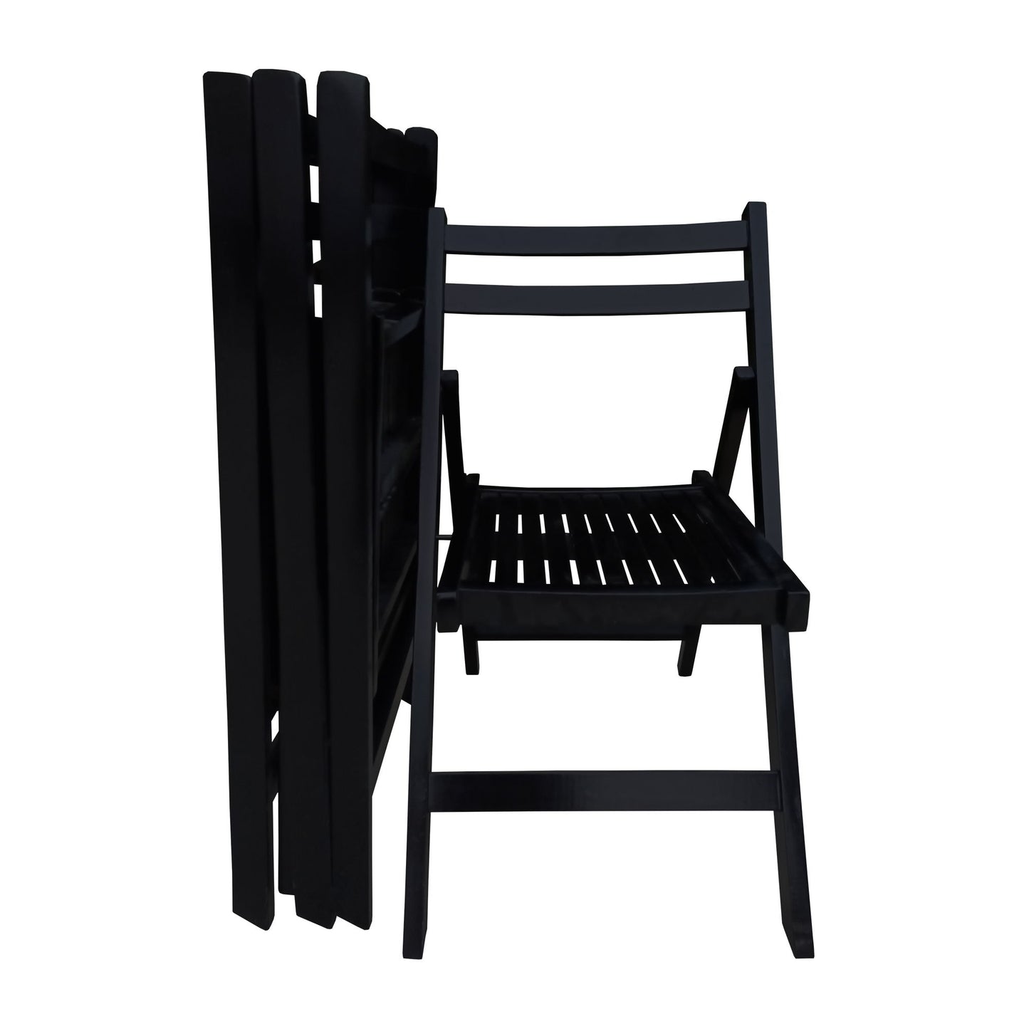 Folding Special Event Chairs, Foldable Style (Set of 4) - Black