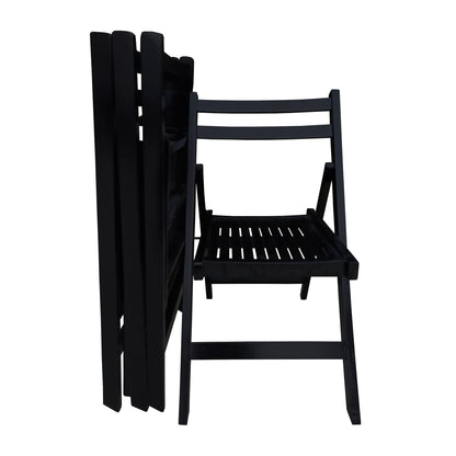 Folding Special Event Chairs, Foldable Style (Set of 4) - Black