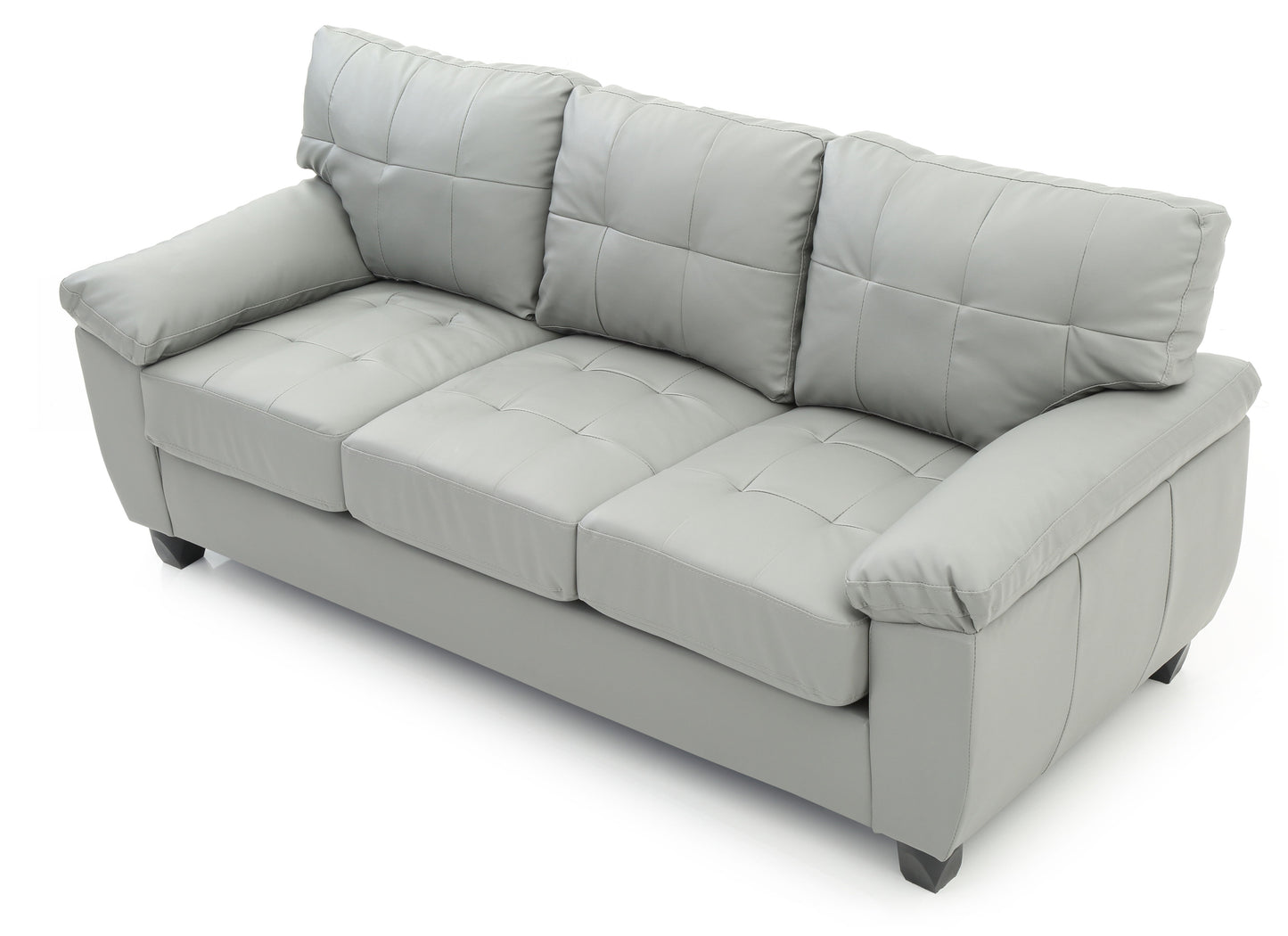 Sophisticated Sofa With Padded Arms - Gray