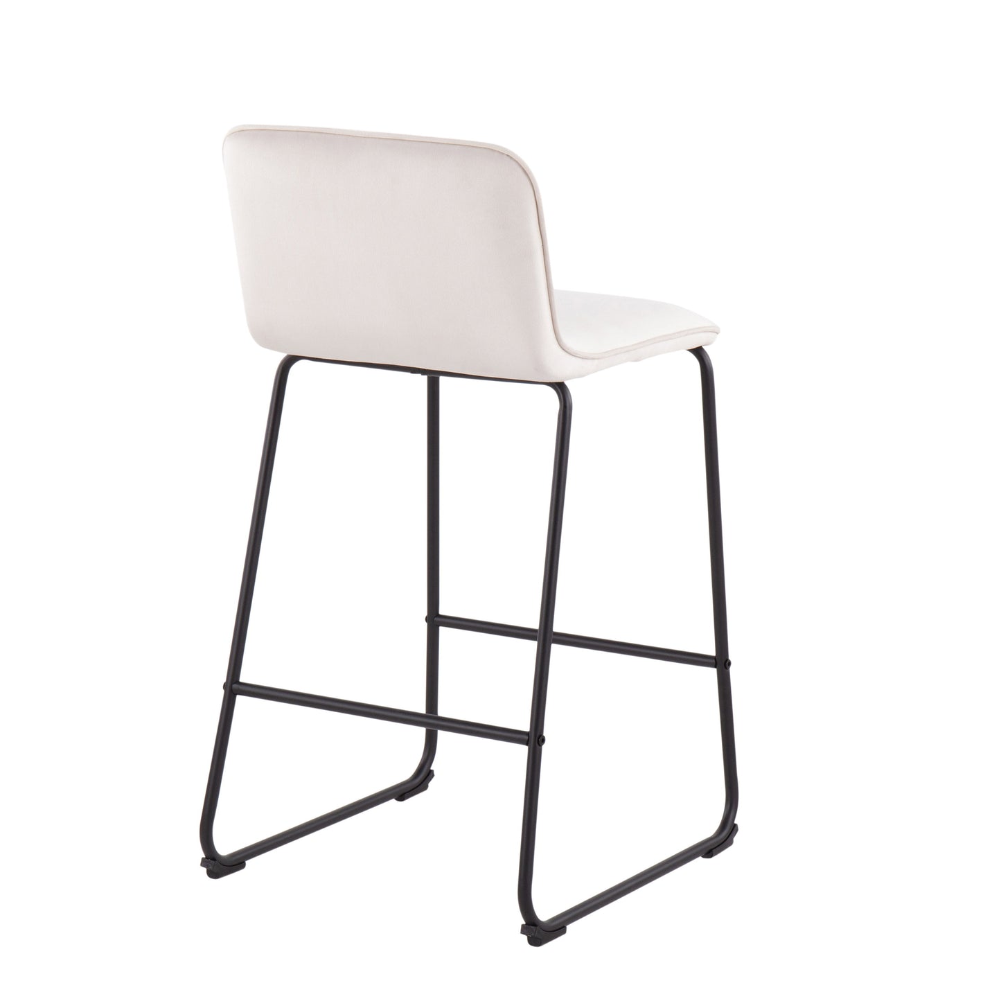 Casper - Fixed Height Contemporary Counter Stool (Set of 2) - Black / Cream