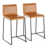 Mara - Contemporary Counter Stool (Set of 2) - Black / Camel