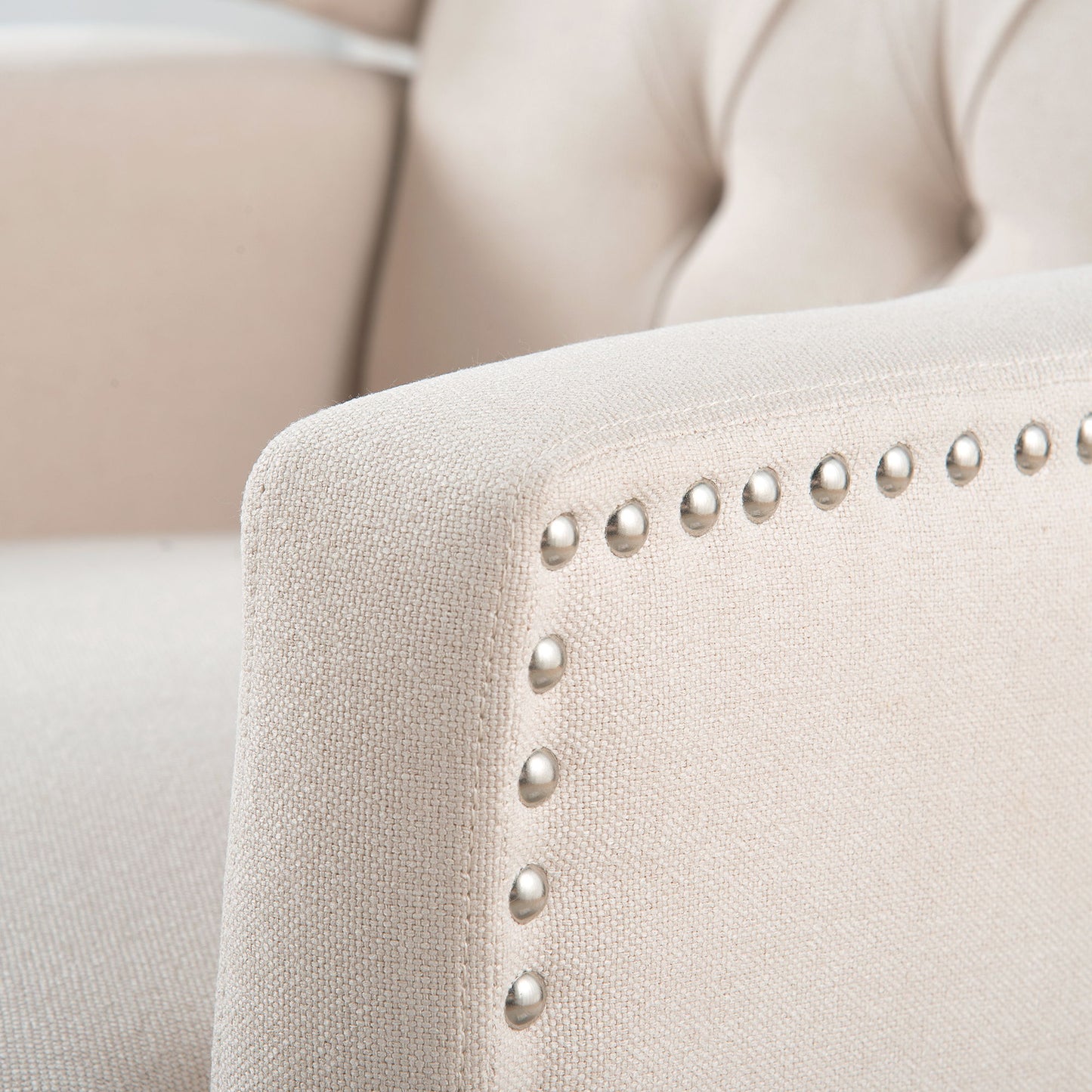Manual Wing Chair Recliner - Beige