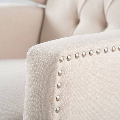 Manual Wing Chair Recliner - Beige