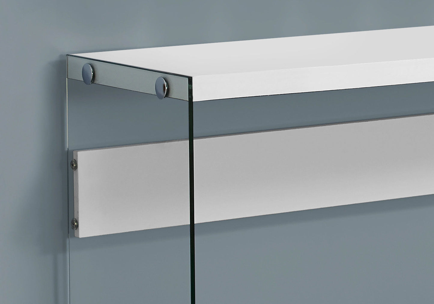 Accent Console Table For Entryway, Glossy Contemporary & Modern - White