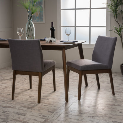 Tranquilly - Upholstered Dining Chair With Solid Wood Legs (Set of 2) - Dark Gray