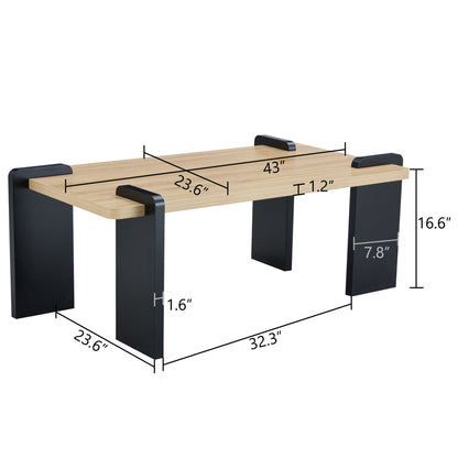 Coffee Table, Suitable For Modern Minimalist Living Rooms - Natural Wood