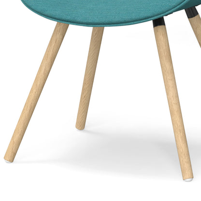 Malden - Bentwood Dining Chair - Turquoise Blue / Light Brown
