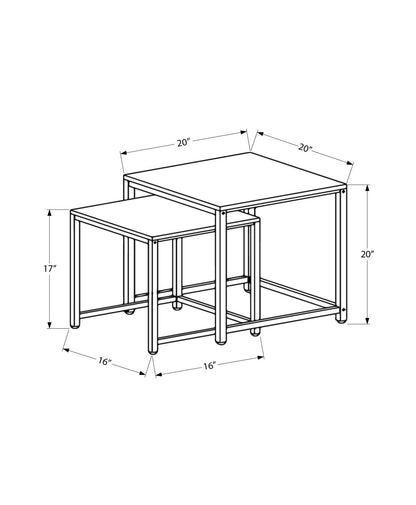 Nesting Table, Transitional (Set of 2) - Brown