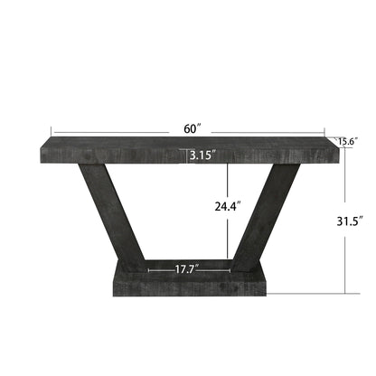Vintage Distressed Wood Entryway Bench With 2 Tier Storage, Rustic Wide Design - Antique Black