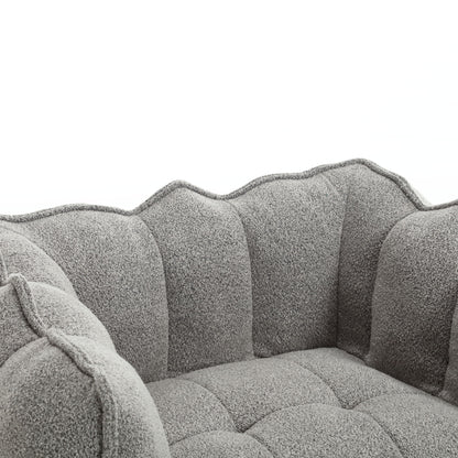Soft Bean Bag Chair With High Resilient Foam (Chips) - Gray