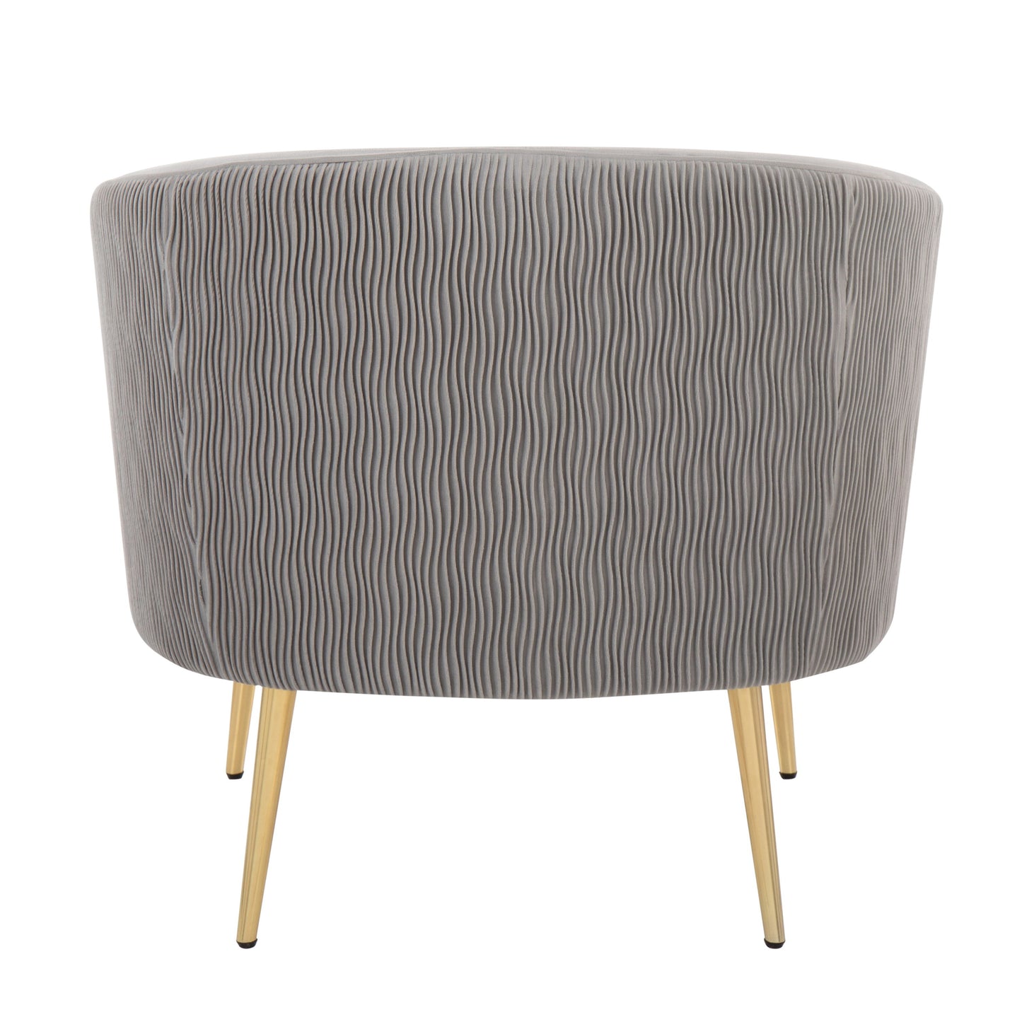 Tania - Pleated Waves Contemporary / Glam Chair - Gold / Silver
