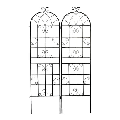 4 Pack Metal Garden Trellis Rustproof Trellis For Climbing Plant Outdoor Flower Support - Black