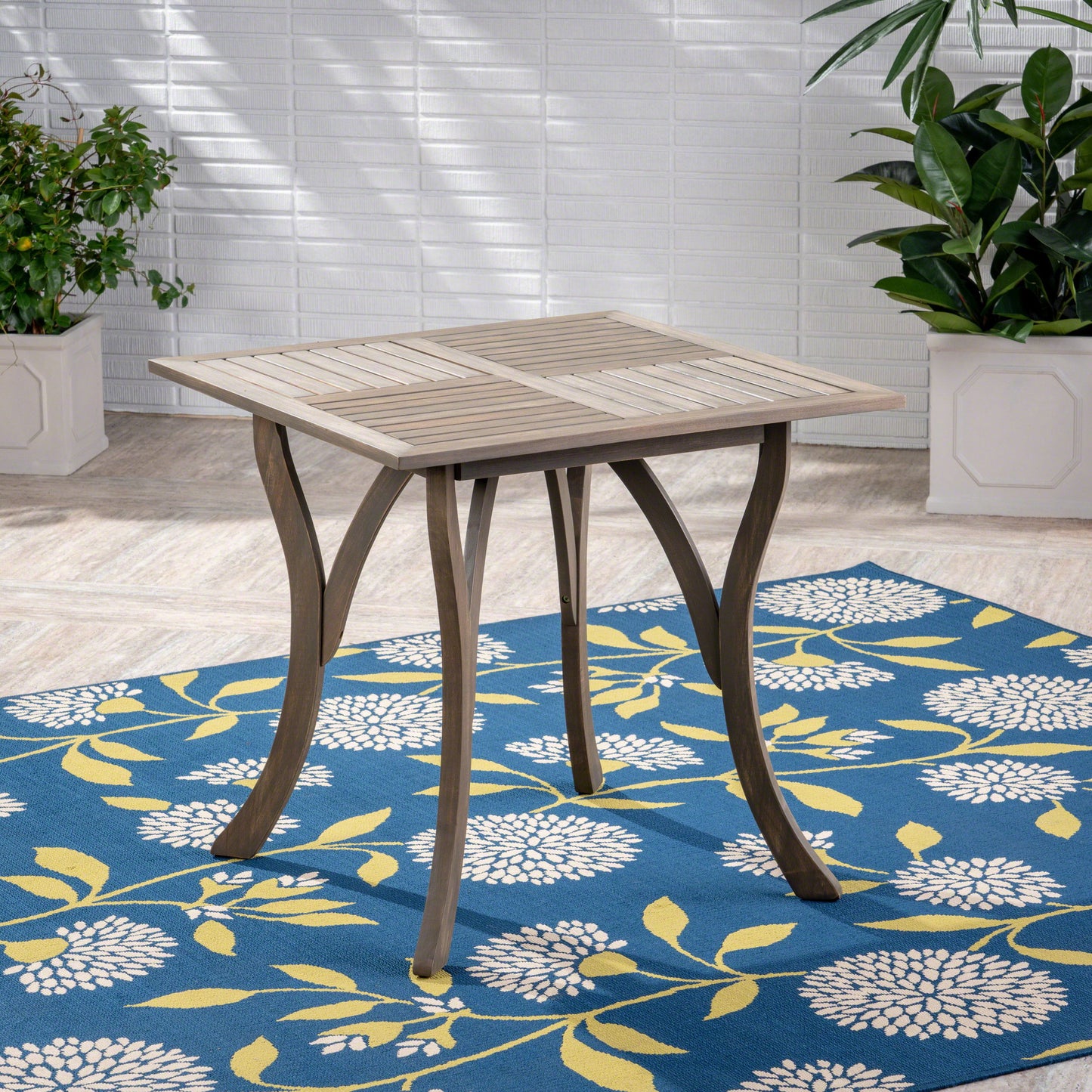 Hermosa - Stylish Outdoor Acacia Wood Table - Teak Gray