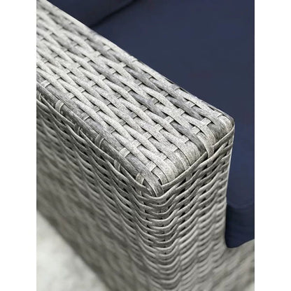 Club Chair (Set of 2) - Brown Gray / Navy Blue