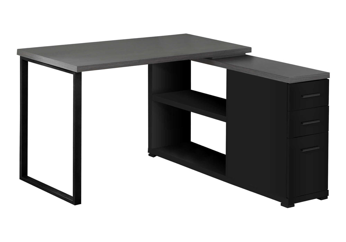 Computer Desk, Home Office, Corner, Left, Right Set - Up, Storage Drawers, L Shape, Laptop, And Contemporary & Modern - Black
