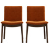 Laura - Mid-Century Modern Solid Wood Dining Chair (Set of 2) - Orange