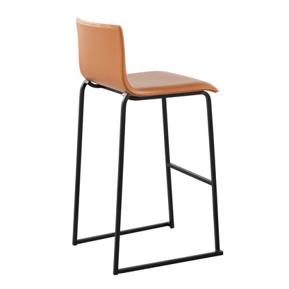 Mara - Contemporary Barstool (Set of 2) - Black / Camel