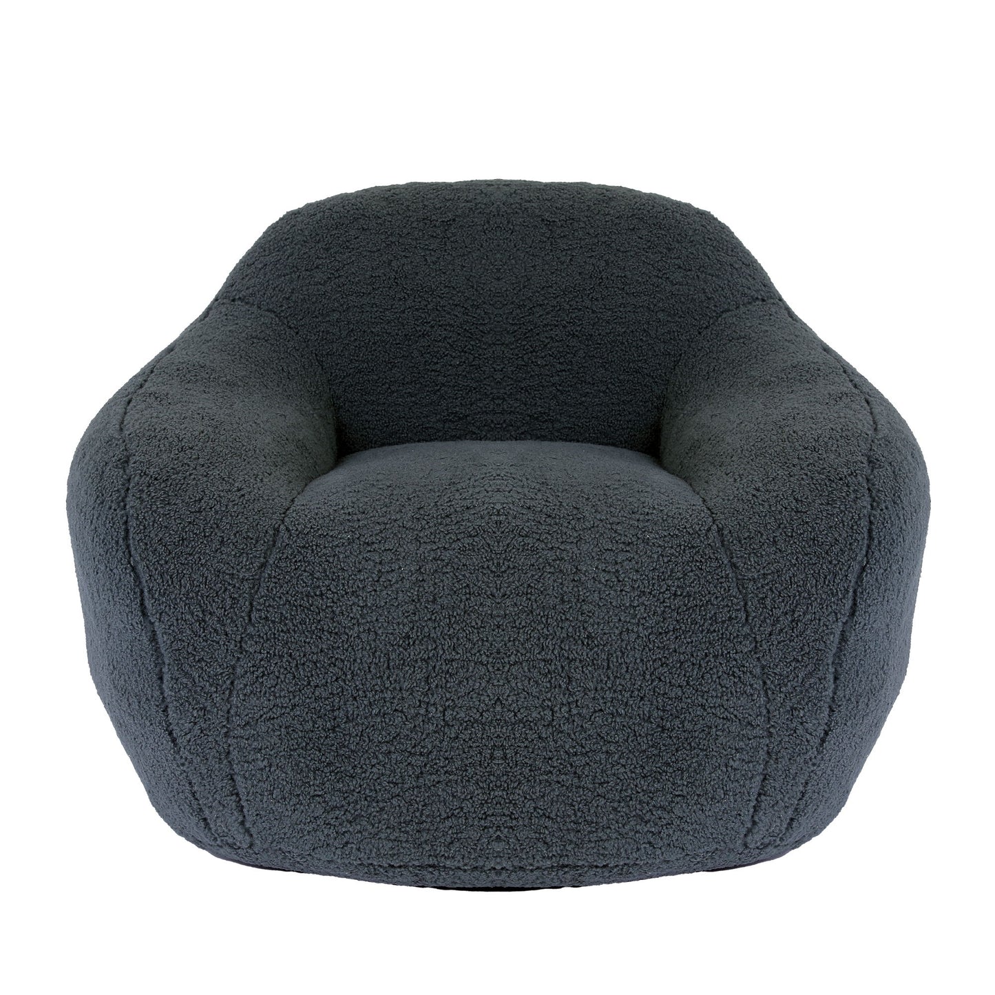 Giant Bean Bag Chair For Adults, Spacious Memory Foam Bean Bag Sofa With Armrests Teddy Fabric, Comfy Seating For Living Room Or Bedroom - Light Grayish Green