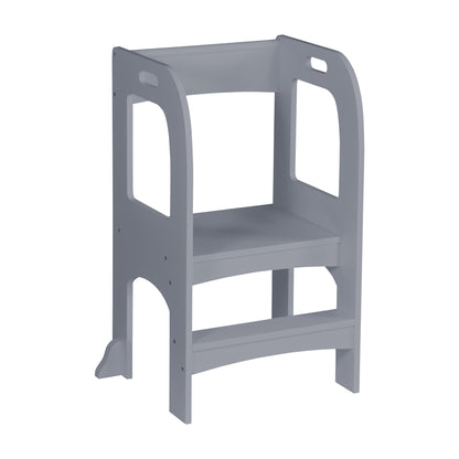 Child Standing Tower, Step Stool For Kids, Toddler Step Stool For Kitchen Counter - Gray