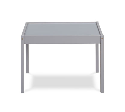 Della - 3-Piece Solid Wood Kids Table & Two Chair Set - Gray