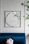 Poppy Mirror With Metal Frame Contemporary Design For Bathroom, Entryway Wall Decor - Golden Black