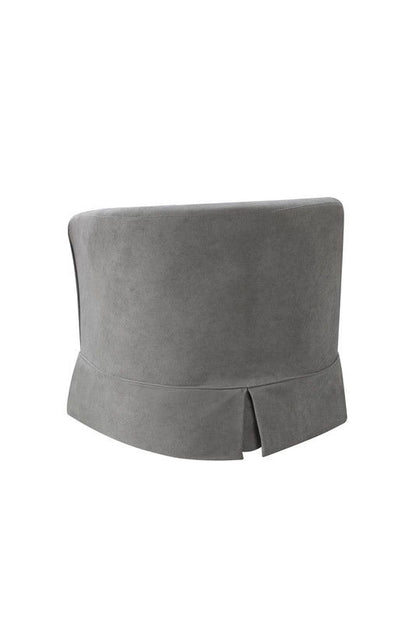 Tucker - Woven Fabric Swivel Barrel Chair - Steel Gray