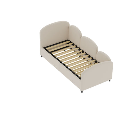 Modern Upholstered Daybed With Twin Size Bed Frames And Storage - Beige