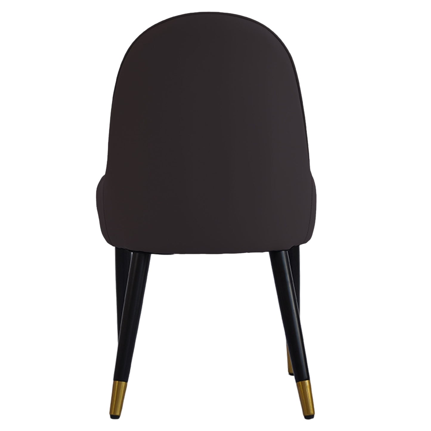 Modern Sponge-Filled Dining Chair, Solid Wood Metal Legs, Suitable For Restaurants, Living Rooms And Rooms- (Set of 2) - Dark Brown / White